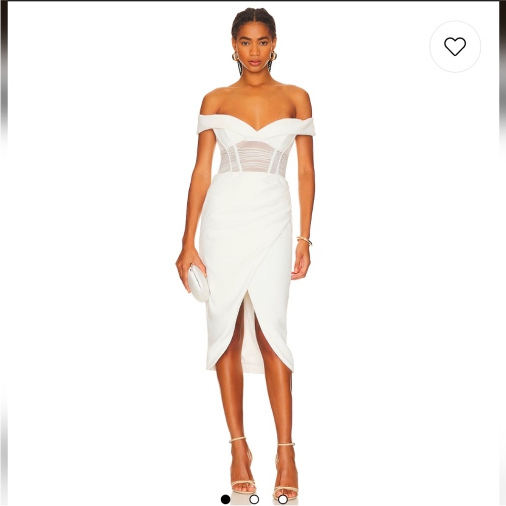 Bardot novacane midi dress in orchid white